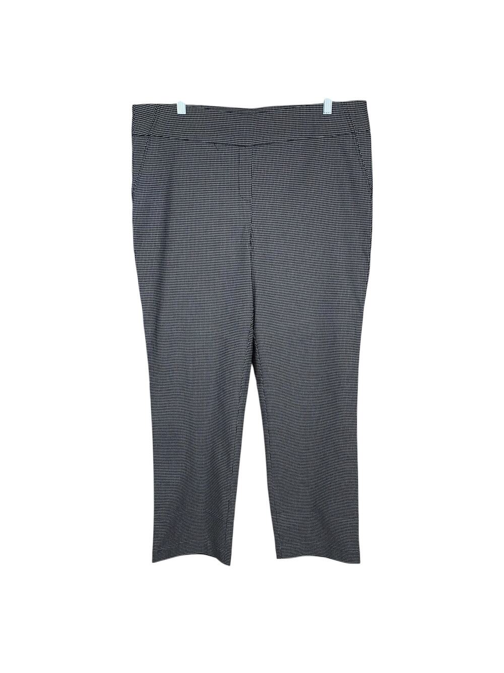 New Hilary Radley Pants Pull On Tummy Control Black White Check Women's XL